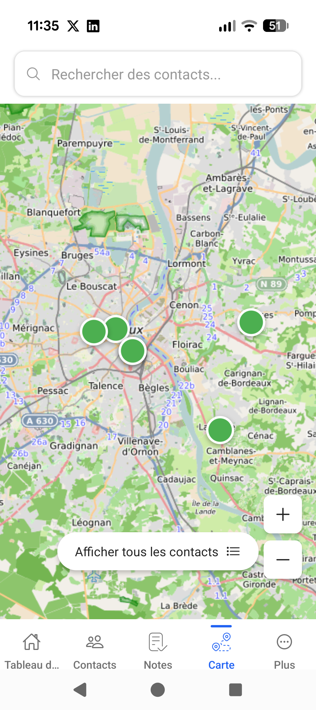 WineCRM — Carte interactive pour organiser les tournées commerciales d'un domaine viticole
